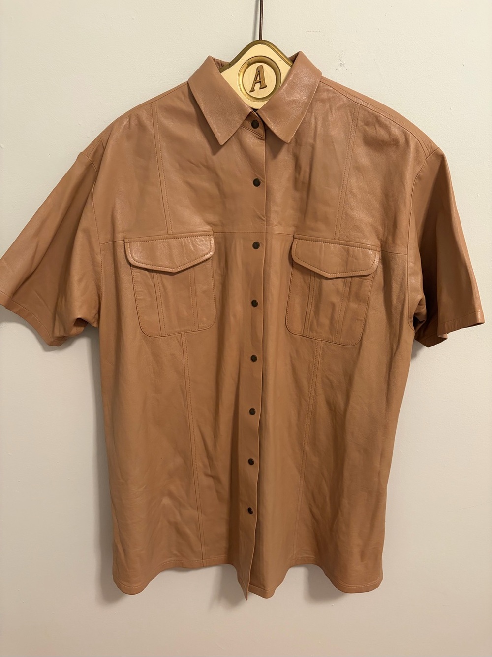 Zeynep Arcay Oversized Leather Workshirt SZ 2 but could fit 2-8